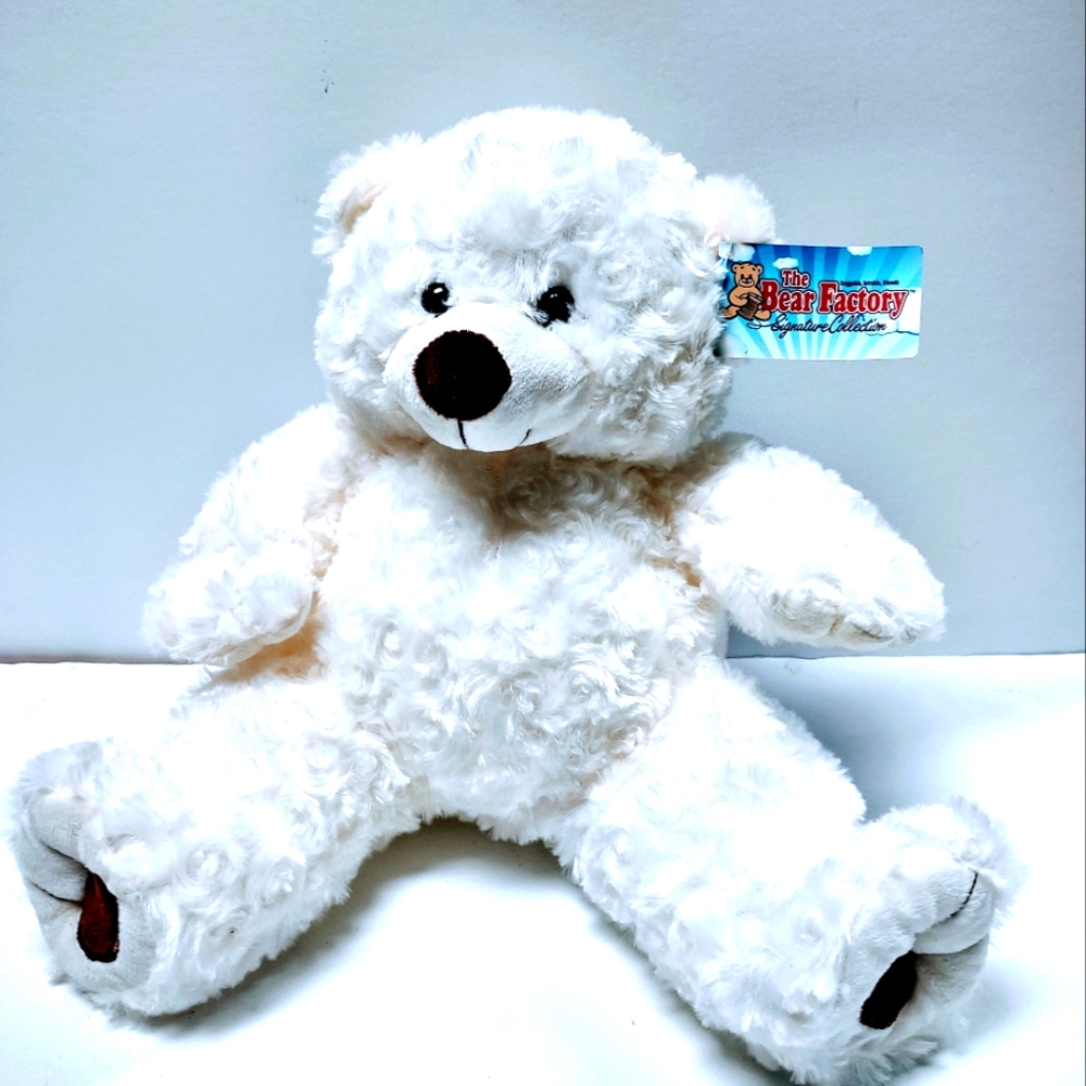 The Bear Factory Signature Collection White 13" Polar Bear Stuffed Plush Toy